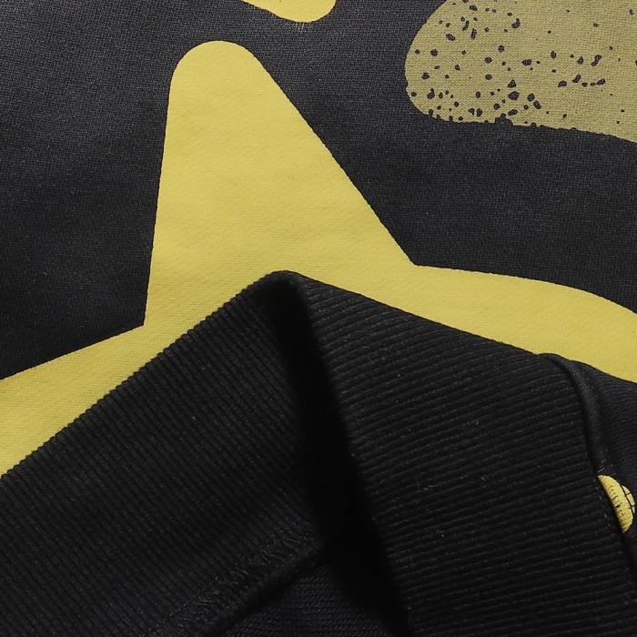 All Over Yellow Olive Smiley Star Print Full Zip Hoodie 29520201