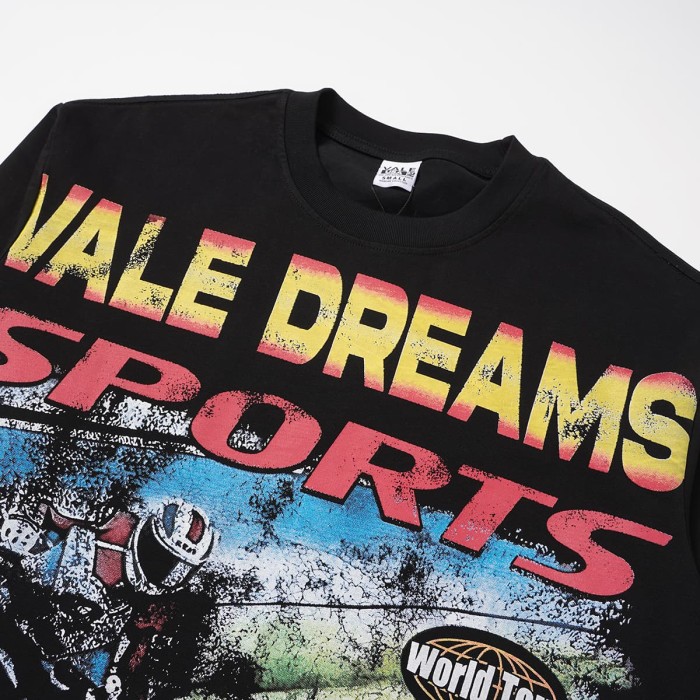 Yellow Red Gradient Sports Motorcycle Racer Print Long Sleeve T-shirt 29524893