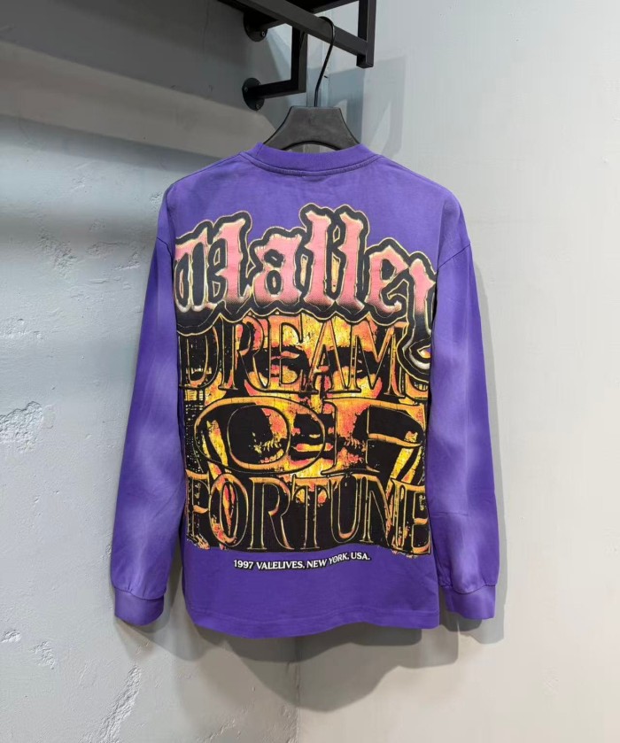 Wash Gothic Letter Liberty NYC Big Face Back Gothic Letter Long Sleeve T-shirt 2 colors 29524933