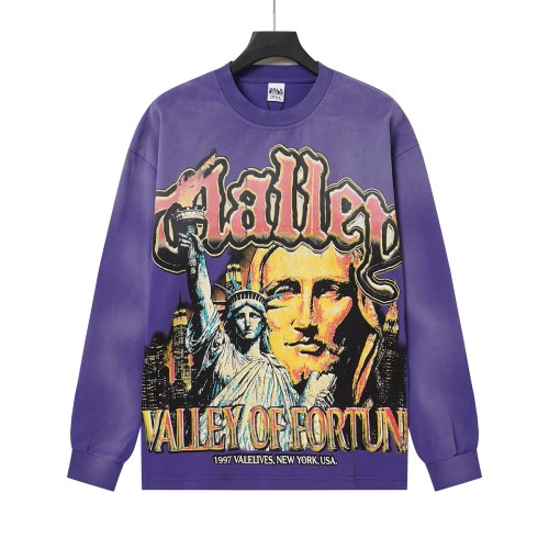 Wash Gothic Letter Liberty NYC Big Face Back Gothic Letter Long Sleeve T-shirt 2 colors 29524933