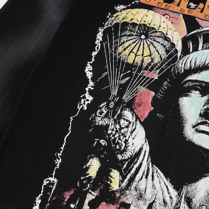 Wash Statue Liberty Paratrooper 1990 Warzone Long Sleeve T-shirt 2 colors 29524983