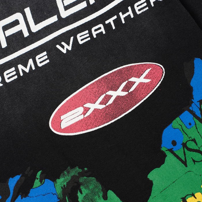 Acid Wash VSX Forecast Map Print Long Sleeve T-shirt 29524938