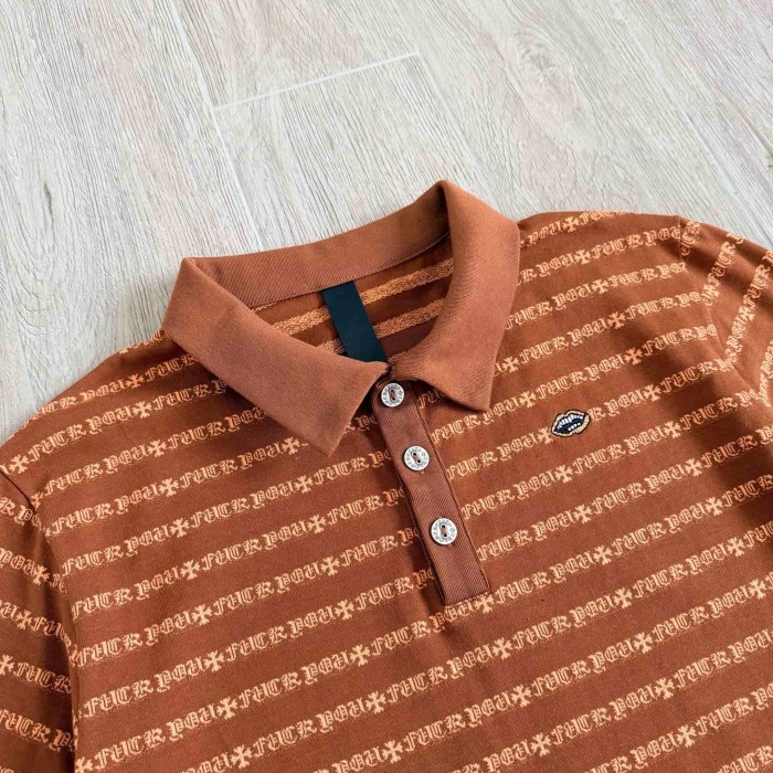 1:1 quality version All Over CH Letter Cross Jacquard Stripe Long Sleeve Polo Long Sleeve Tee 29527324