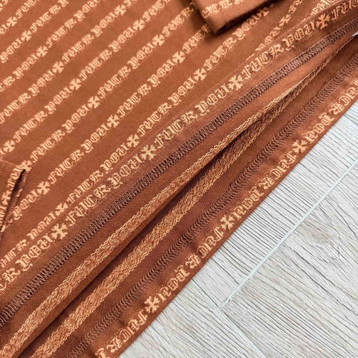 1:1 quality version All Over CH Letter Cross Jacquard Stripe Long Sleeve Polo Long Sleeve Tee 29527324