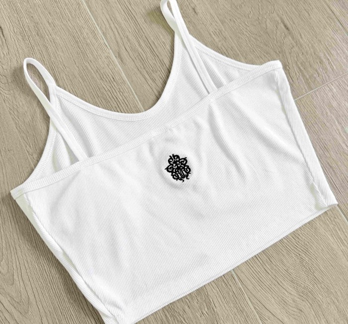 1:1 quality version CH Script Cross Flower Cropped Tank Tops & Shorts Set For Girls 2 colors 29527401