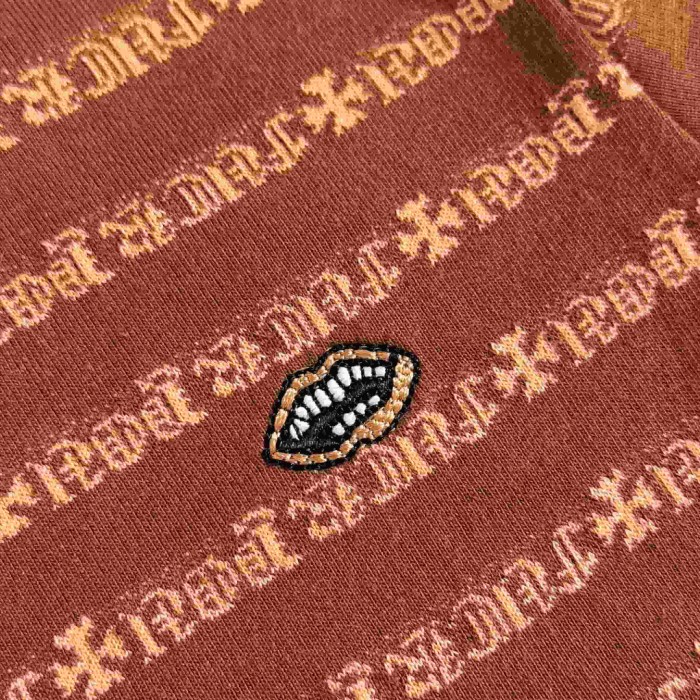 1:1 quality version Brown All Over CH Letter Cross Jacquard Stripe Cropped Tee for girls 29527336