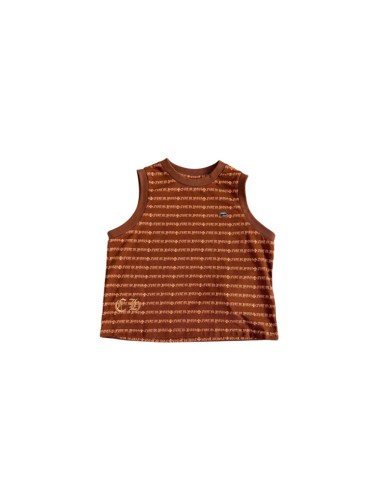 1:1 quality version Brown All Over CH Letter Cross Jacquard Stripe Sleeveless Tank Top for girls 29527345