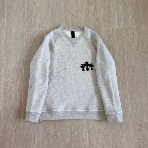 1:1 quality version Black Cross Chest Embroidery Back CH Gothic Script Crewneck Sweatshirt 29527486