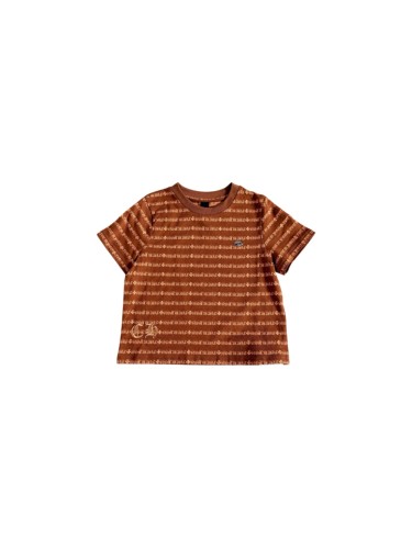 1:1 quality version Brown All Over CH Letter Cross Jacquard Stripe Cropped Tee for girls 29527336