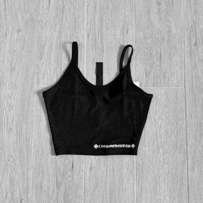 1:1 quality version CH Script Cross Flower Cropped Tank Tops & Shorts Set For Girls 2 colors 29527401