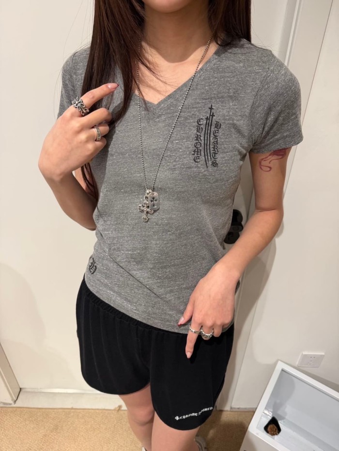 1:1 quality version CH Script Cross Flower Cropped Tank Tops & Shorts Set For Girls 2 colors 29527401