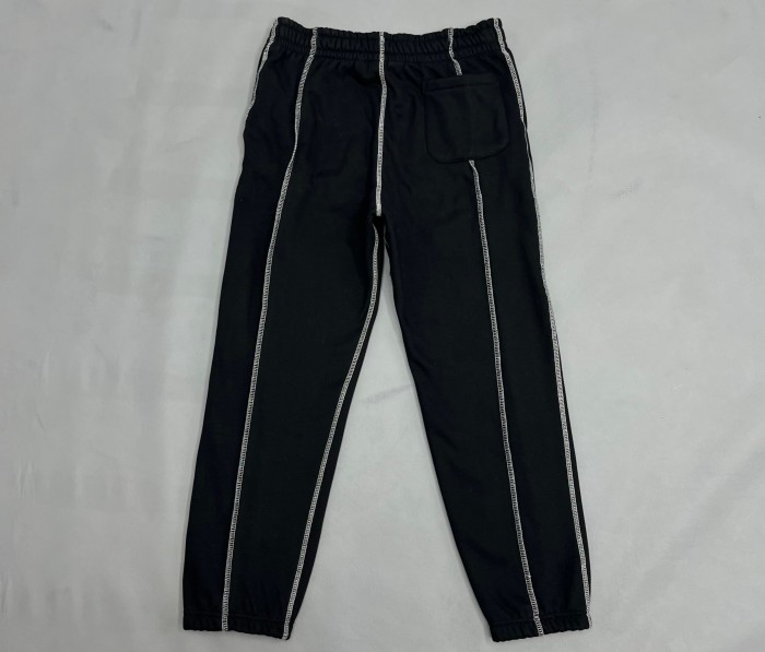 1:1 quality version Contrast Topstitch Chest Embroidery Side Vertical Letter Hoodie & Pants Set 29528433