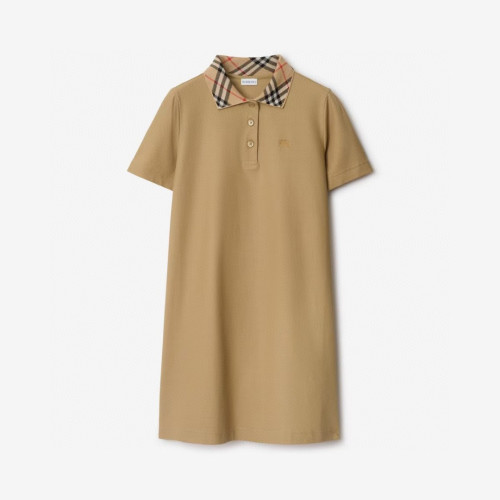 1:1 quality version Classic Check Collar Left Chest Knight Logo Short Sleeve Polo Dress 29528600