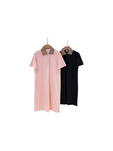 1:1 quality version Chest Knight Logo Classic Check Collar Polo Dress 2 colors 29528611