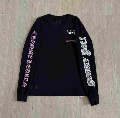 1:1 quality version Deadly Doll X Back Pink Flower Upside-Down Dancer Long Sleeve Tee 29530827