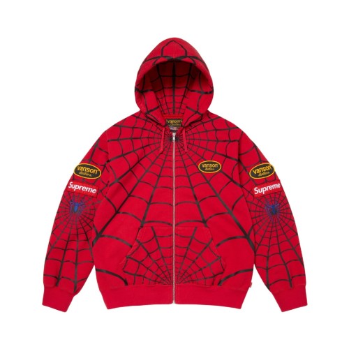 Vanson Leathers X Spider-Man Spider Web Zip Hoodie 2 colors 29530971