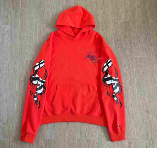 1:1 quality version Purple Logo Sleeve Black White Flame Heart Back Letter Hoodie 29530670