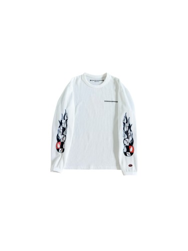 1:1 quality version Waffle Knit Chest Mini Logo Sleeve Flame Checker Back Devil Long Sleeve Tee 29530641