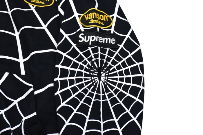 Vanson Leathers X Spider-Man Spider Web Zip Hoodie 2 colors 29530971