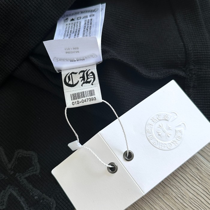 1:1 quality version Chest Sheepskin Cross Embroidery Button Waffle Long Sleeve Tee 3 colors 29530636