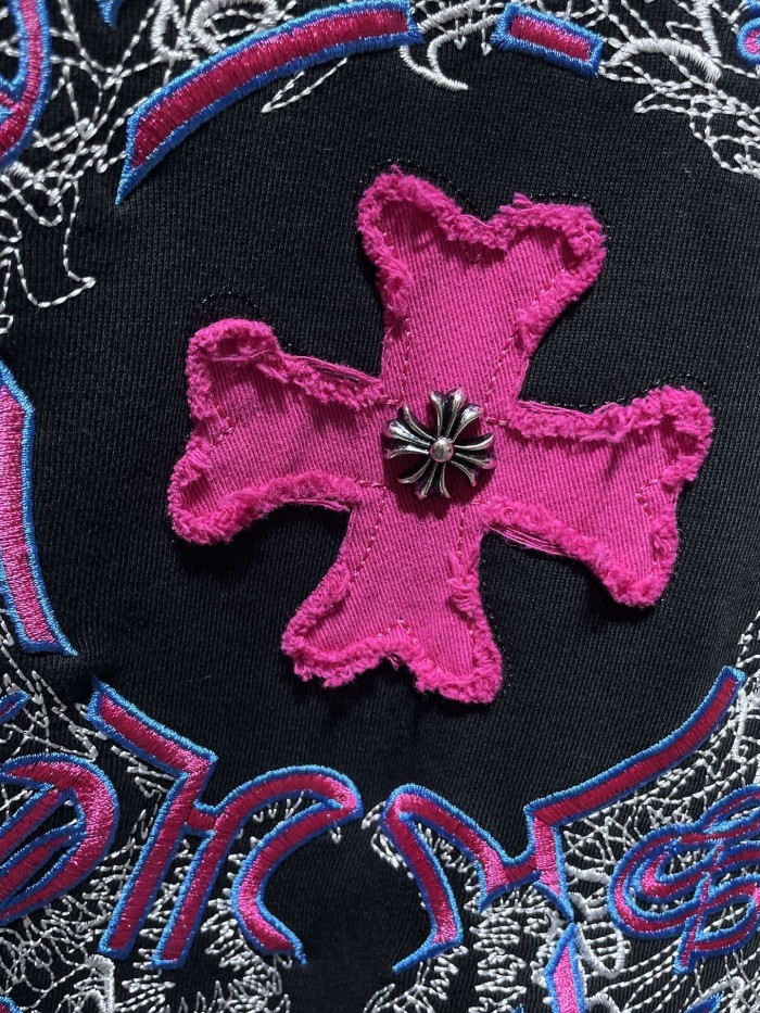 Horseshoe Sanskrit Cross Handmade Patch Embroidery Hoodie 2 colors 29533471