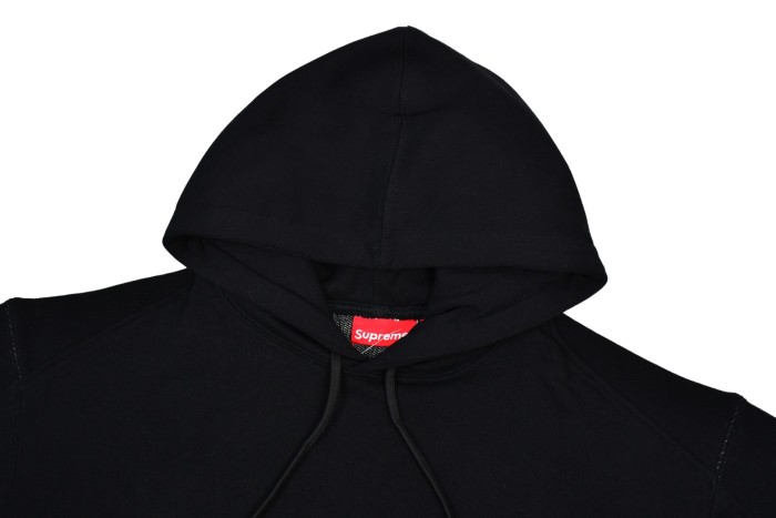 Black Back To Sleeve Large Letter Jacquard Oversized Hoodie 2 colors 29533401