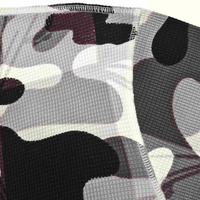 1:1 quality version White Grey Black Camouflage Mesh Waffle Long Sleeve Tee 29533002