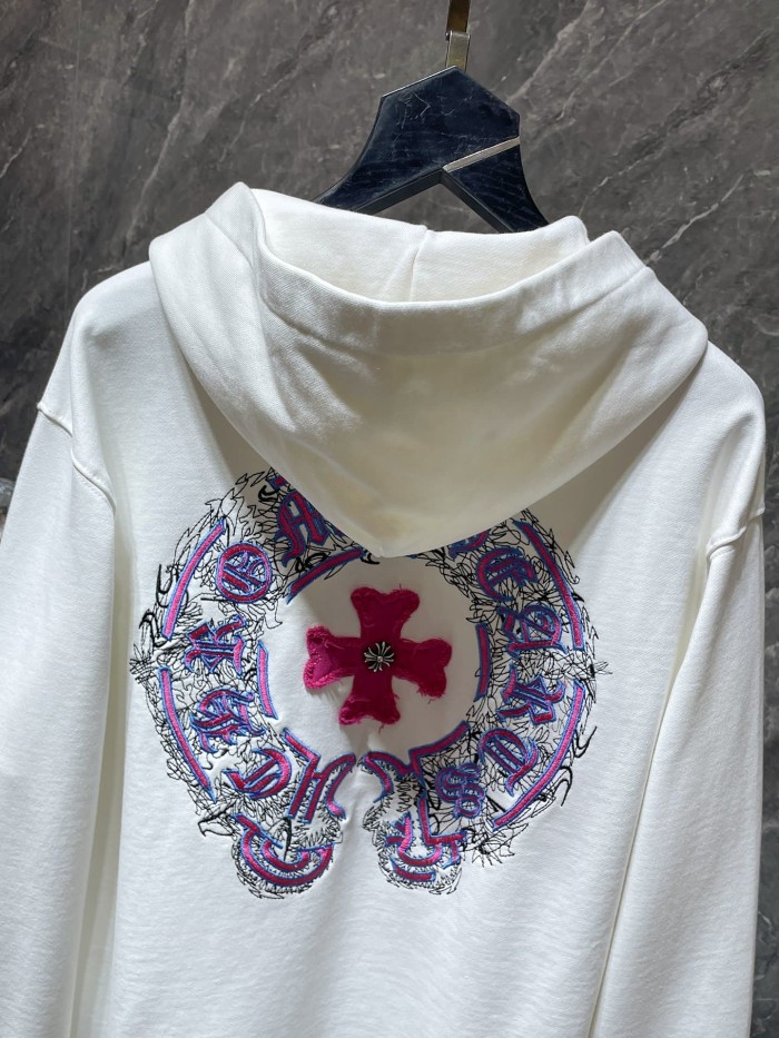 Horseshoe Sanskrit Cross Handmade Patch Embroidery Hoodie 2 colors 29533471