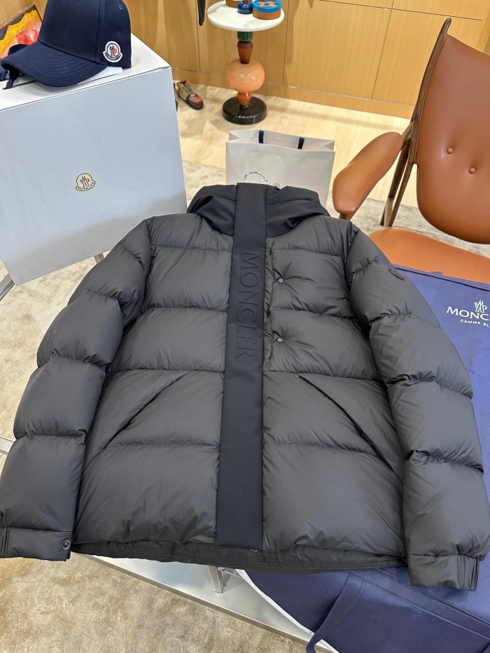 1:1 quality version Armband Color Contrast Debossed Webbing Hooded Down Jacket 3 colors 29535388