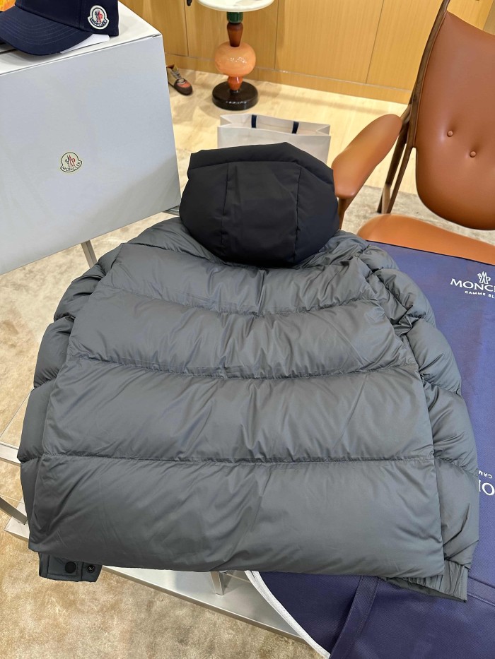 1:1 quality version Armband Color Contrast Debossed Webbing Hooded Down Jacket 3 colors 29535388