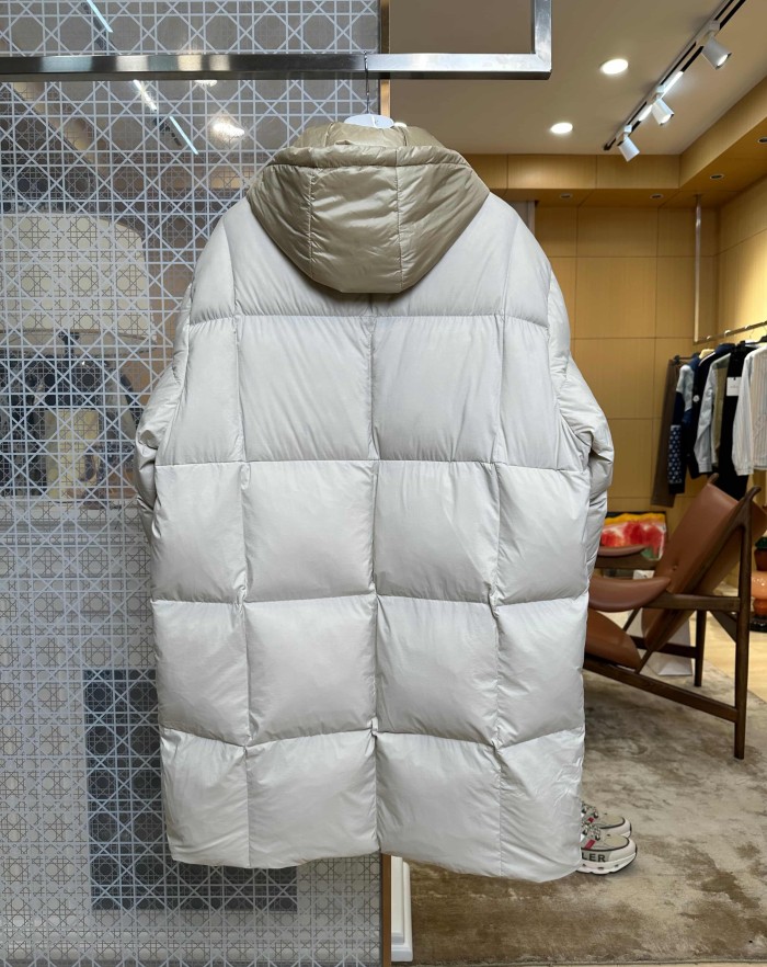 1:1 quality version Turn Down Collar Detachable Hood Mid Length Unisex Down Jacket 2 colors 29535584