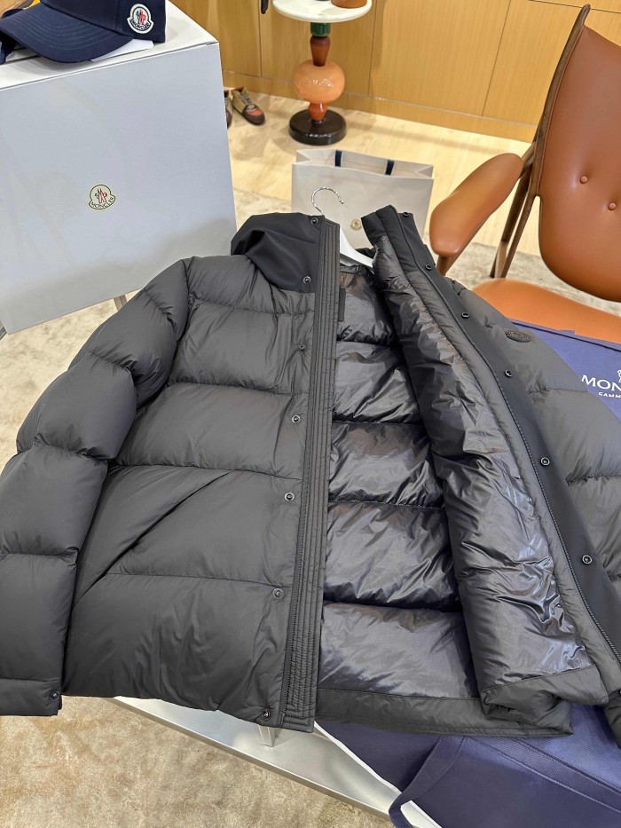 1:1 quality version Armband Color Contrast Debossed Webbing Hooded Down Jacket 3 colors 29535388