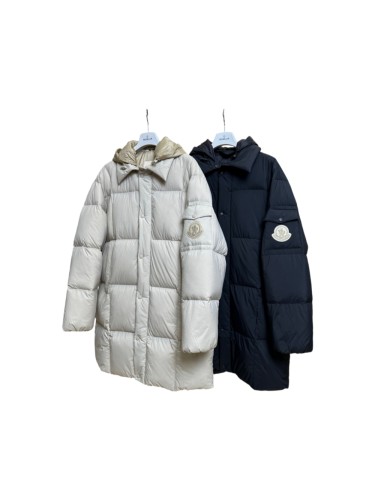 1:1 quality version Turn Down Collar Detachable Hood Mid Length Unisex Down Jacket 2 colors 29535584