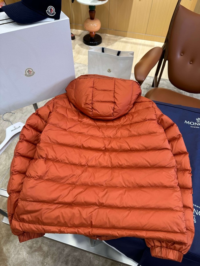 1:1 quality version Shiny Nylon Pocket Logo Detachable Hooded Down Jacket 4 colors 29535440