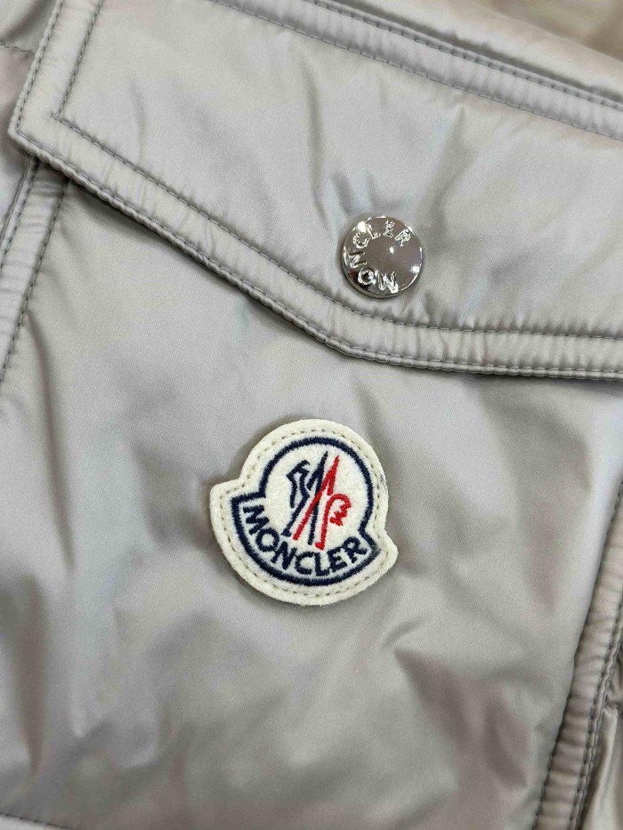 1:1 quality version Shiny Nylon Pocket Logo Detachable Hooded Down Jacket 4 colors 29535440