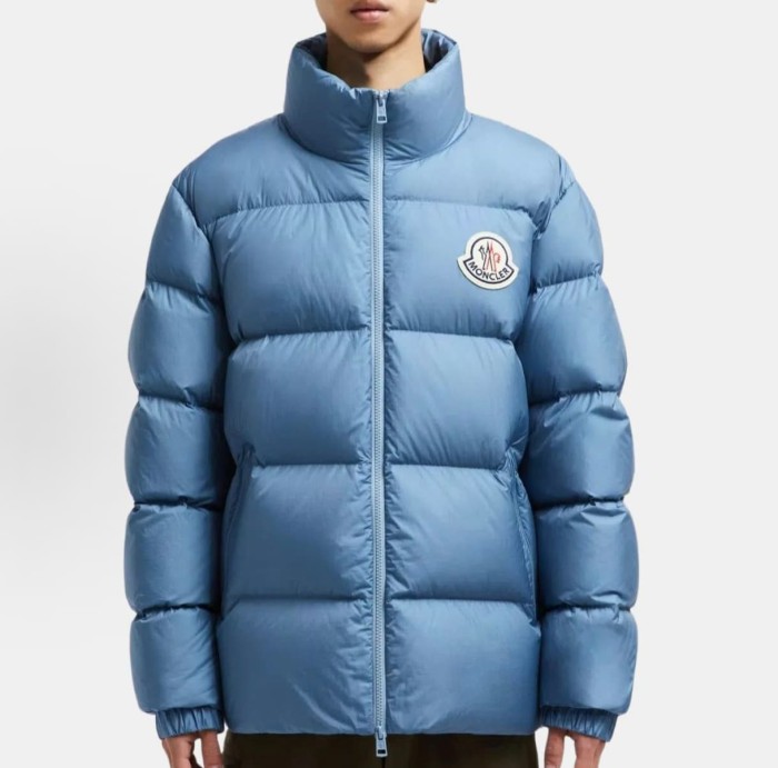 1:1 quality version Logo Shiny Nylon Men Stand Collar Down Jacket 2 colors 29535454