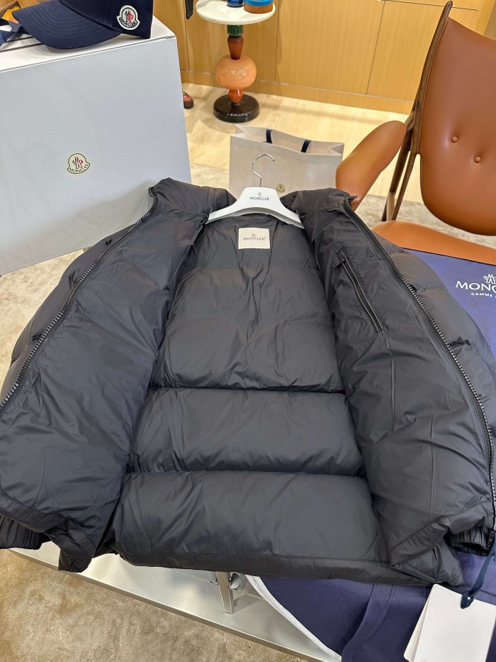 1:1 quality version Logo Shiny Nylon Men Stand Collar Down Jacket 2 colors 29535454