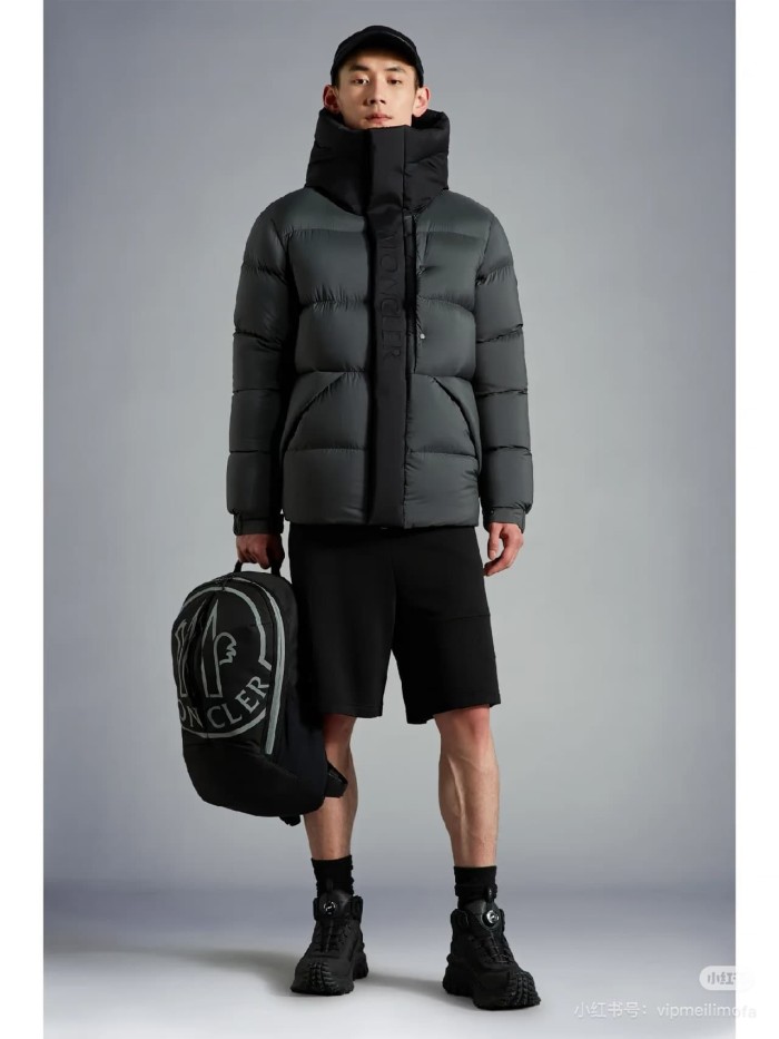1:1 quality version Armband Color Contrast Debossed Webbing Hooded Down Jacket 3 colors 29535388