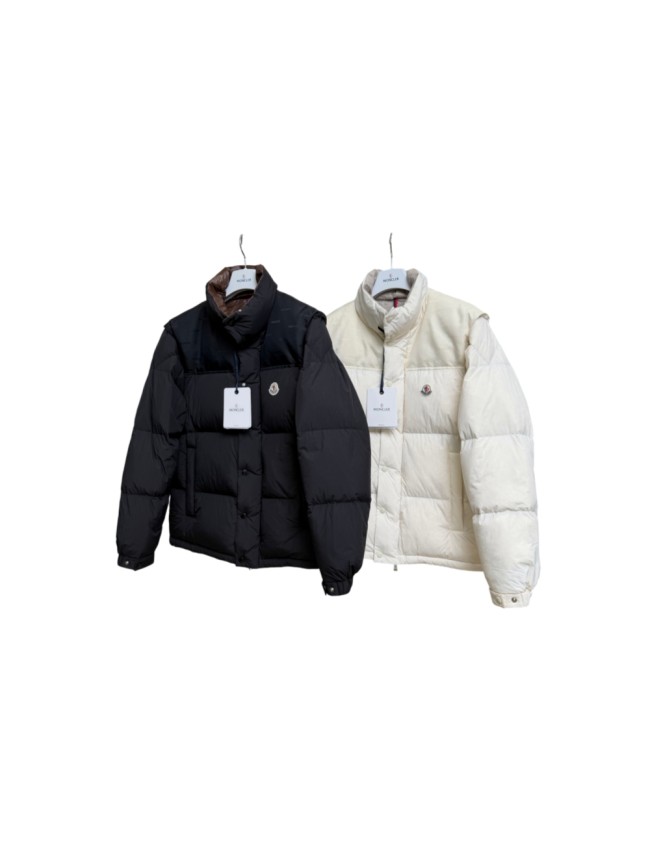 1:1 quality version Logo Detachable Sleeve Two Way Wear Stand Collar Down Jacket 2 colors 29535421