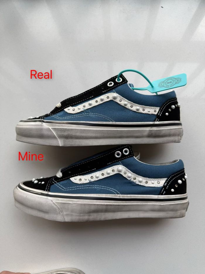 1:1 quality version LX OLD SKOOL Comfortable Versatile Unisex Blue Black Low Top Skate Shoes  29542249