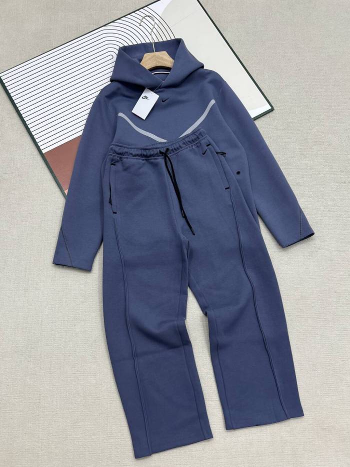 Sport Casual Small Embroidered Logo Knit Tracksuit Hoodie & Pants Set 5 colors 29543156