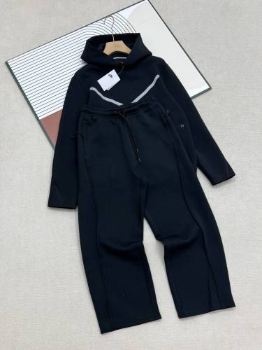 Sport Casual Small Embroidered Logo Knit Tracksuit Hoodie & Pants Set 5 colors 29543156