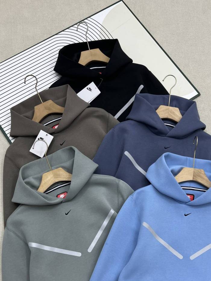 Sport Casual Small Embroidered Logo Knit Tracksuit Hoodie & Pants Set 5 colors 29543156