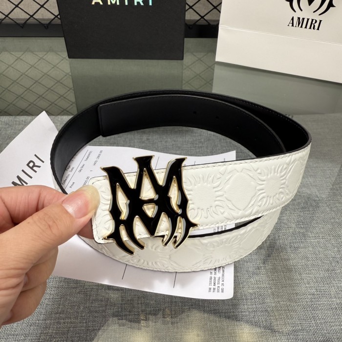 1:1 quality version Sunflower Embossed MA Thorn Buckle Belt 2 colors【Width 3.8 cm】29543373