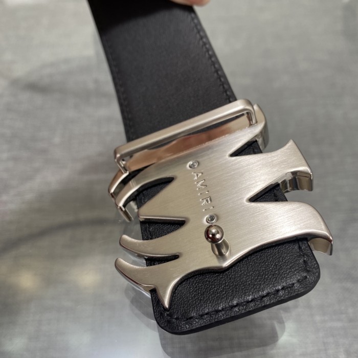 1:1 quality version Embossed Leather MA Thorn Logo Buckle Belt 2 colors【Width 3.8 cm】29543351