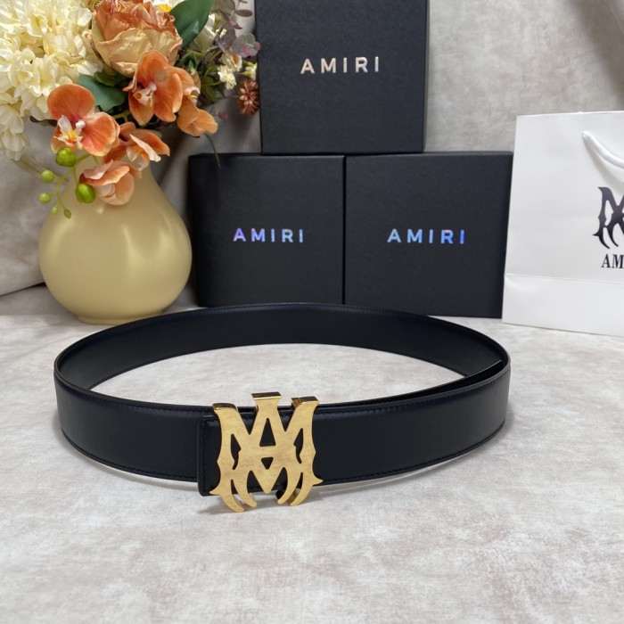 1:1 quality version Smooth Leather MA Thorn Logo Buckle Mens Belt 2 colors【Width 3.8 cm】29543509