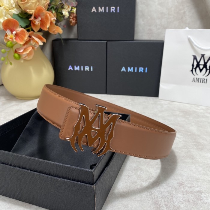 1:1 quality version Smooth Leather MA Thorn Logo Buckle Mens Belt 2 colors【Width 3.8 cm】29543509