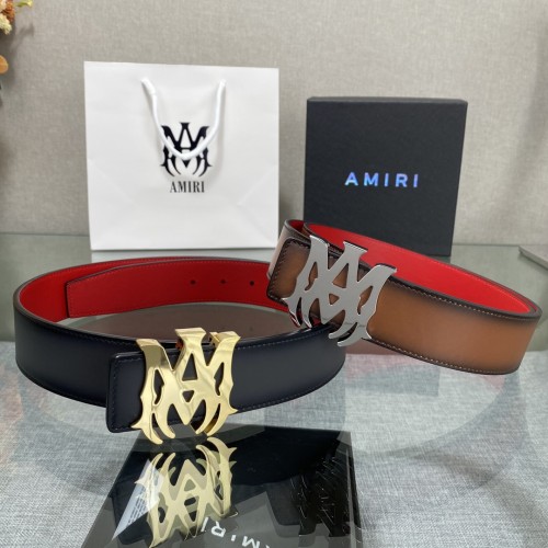 1:1 quality version AMThorn Logo Buckle Red Lining Smooth Leather Belt 2 colors【Width 3.8 cm】29543339