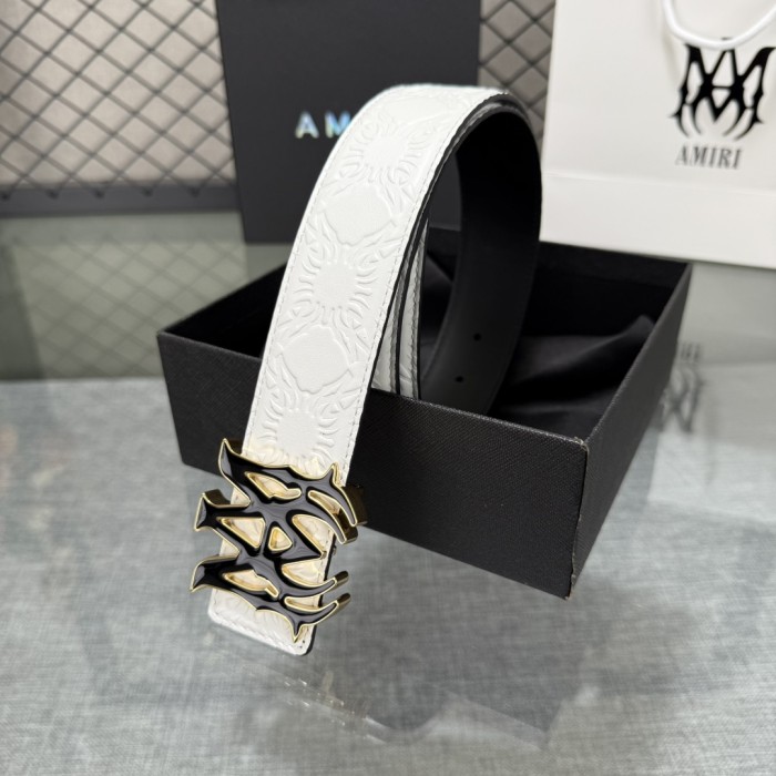 1:1 quality version Sunflower Embossed MA Thorn Buckle Belt 2 colors【Width 3.8 cm】29543373