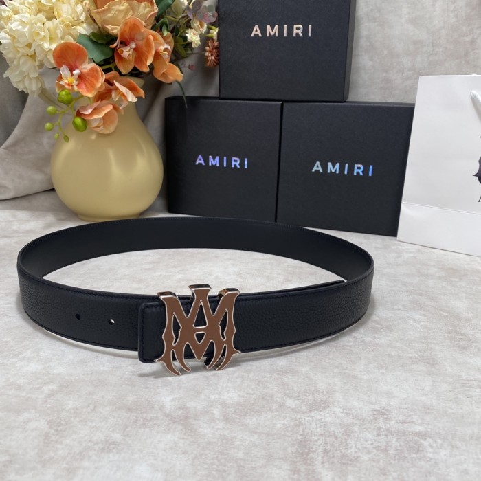 1:1 quality version Pebbled Leather MA Thorn Buckle Mens Belt 2 colors【Width 3.8 cm】29543504